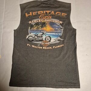 Harley-Davidson Charcoal Skull Graphic Sleeveless Tank